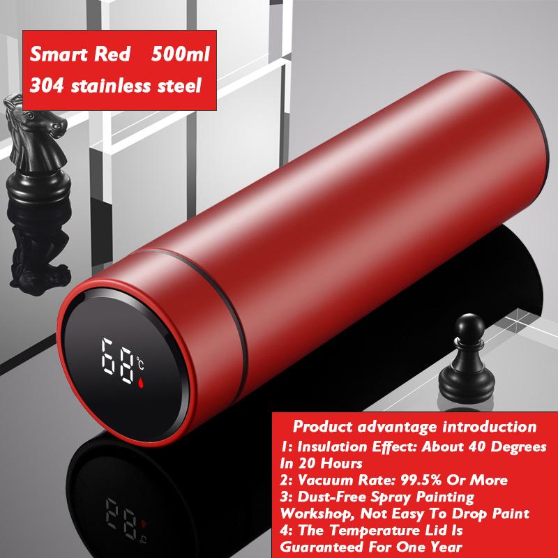 Умная термокружка с дисплеем температуры, термокружка из нержавеющей стали 304, деловой подарок, умные бутылки с температурой для воды