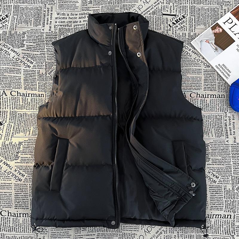 Vest Couple Cotton Vest Stand-up Collar Jacket Sleeveless Vest Autumn and Winter Men's Casual Cotton-padded Clothes