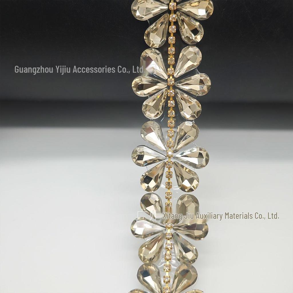 Горячая фиксация Стразы Маркиза Цепочка для DIY Обуви, Сумок, Поясов, Ошейников, Одежды и Ювелирных Аксессуаров