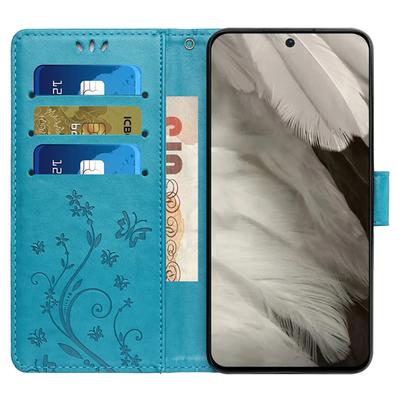 Для Google Pixel 9 Pro/Pixel 9 Чехол Кожаный Дизайн Бабочка Цветочный Откидной Кошелек Чехол для Телефона