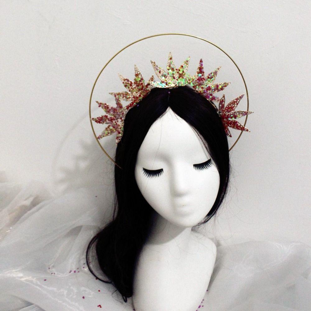 Vintage Handmade Gothic Lolita Tiara DIY Crown Material Kits Wedding Headpiece Sun Goddess Headwear