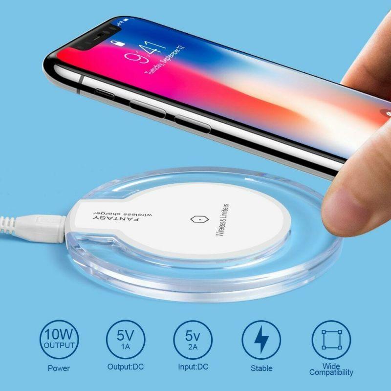 Беспроводное зарядное устройство Qi, зарядная панель для Iphone 11 Xs Max Xr 8 Samsung S9 S8 S10 +