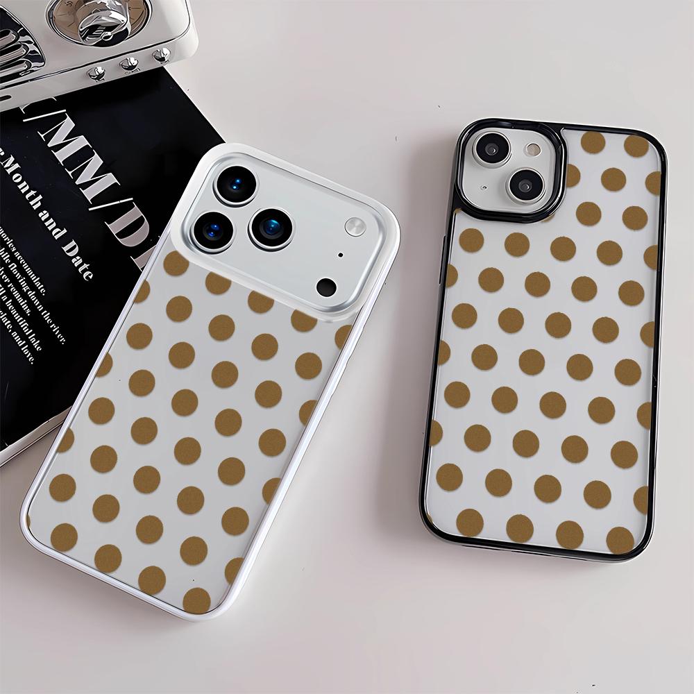 Simple Polka Dots With Small Dots Phone Case For Iphone 17 Air 16 15 14 11 13 12 Pro Max Lightweight Trendy Protective Cover