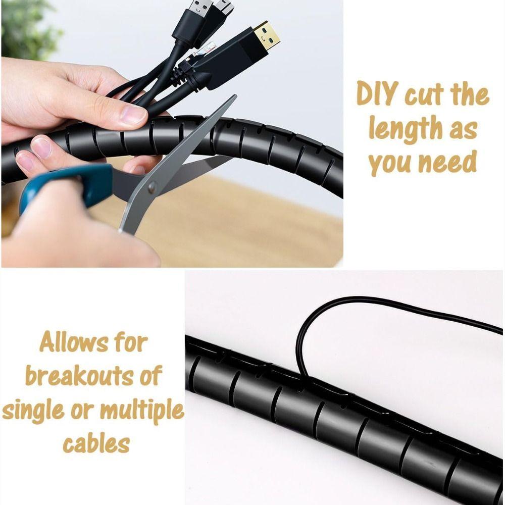 Spiral Cable Sleeve Cover Flexible Tube Line Organizer New Wrap Winding Cable