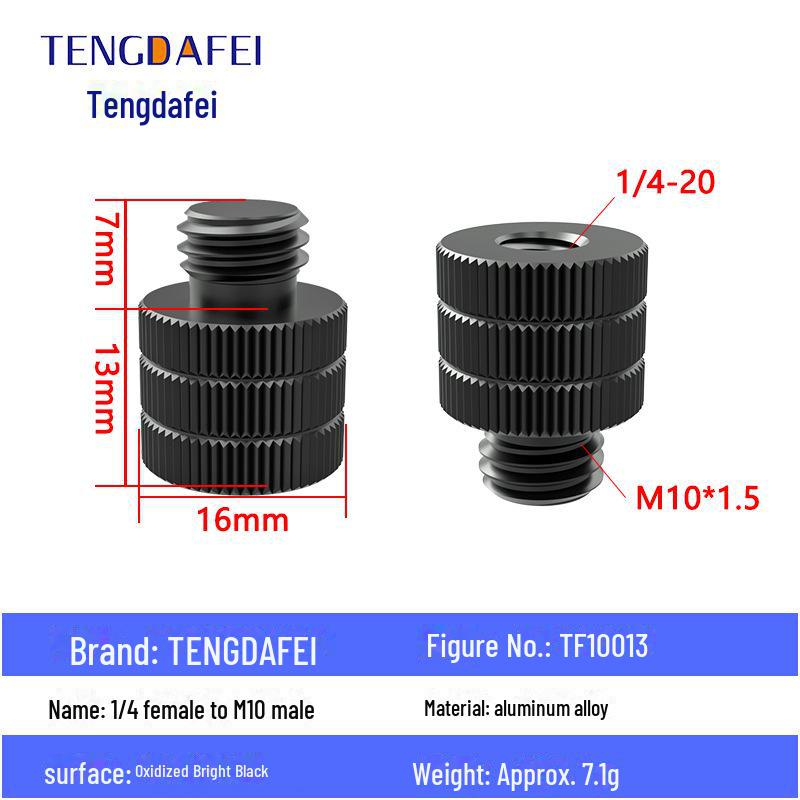 Адаптер для штатива с креплением на стойку для освещения и поворота камеры с резьбой 1/4" на 3/8" на M4/M5/M6/M8