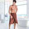 FASHION New Fashion Man Towel Wearable Polyester Fibre Bath Towel With Pocket Soft Swimming Beach Bath Towel Bathroom Home Accessories