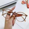 Women'S Round Clear Lens Myopia Glasses Transparent Near Sight Frame Eyeglasses Eyewear Unisex Anti-Blue Ray Diopter Myopia