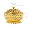 Zinc Alloy Home Decoration Lotus Incense Burner 7*5cm Joss Stick Holder(Gold)