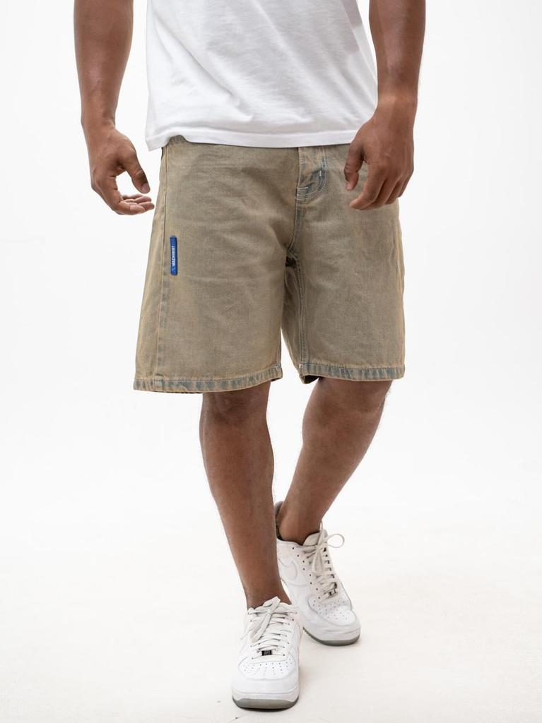 MyStars Blue Basic Men's Brown Jeans Shorts 31