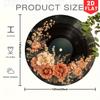 D Round Floral Metal Sign x Inch Aluminum Wall Art for Home Kitchen Garden Office Decor