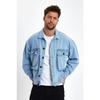 Джинсовая куртка унисекс Streetwise Jean Oversize, повседневная джинсовая куртка светло-синего цвета