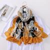 Summer Shawl Multi-purpose Female Cotton Linen Printed Scarf Warm Outer Floral Fashion Ladies Silk Scarf Long Scarf