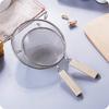 Wooden Handle Stainless Steel Wire Fine Mesh Oil Strainer Multi-Function Filter Mesh Flour Colander Sifter Kitchen Baking Tool