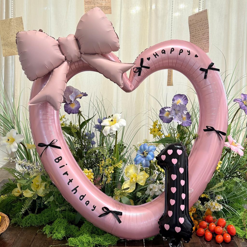 40-дюймовый розовый фольгированный шар в форме сердца, черный цифровой алюминиевый декор для вечеринки по случаю дня рождения, украшение для детского праздника, подарок для девочек на свадьбу, реквизит для детского праздника