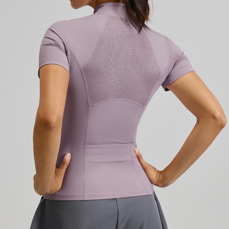 Women S Short Sleeve Yoga T Shirt For Running Slim Fit High Stretch Gym Top