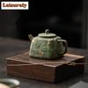 200 мл высококачественный бронзовый глазурованный чайник ручной работы из старой горной породы, квадратный чайник для заваривания чая, чайная утварь Tieguanyin Kung Fu, коллекция подарков