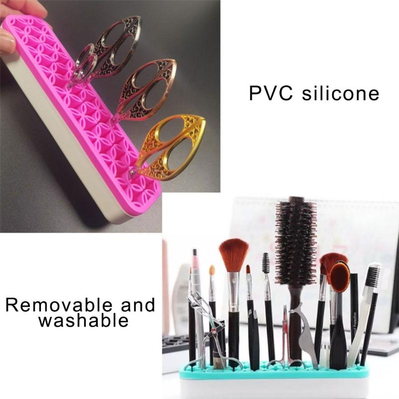 Versatile Silicone Holder for Makeup Brushes Sewing Items and Art Supplies Easy to Use Carfting Tools Storage Case