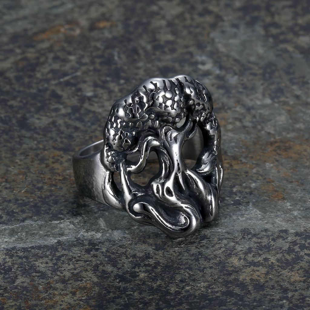 S925 Silver Ring Tree Shape Life Cycle Related Personalized Ring