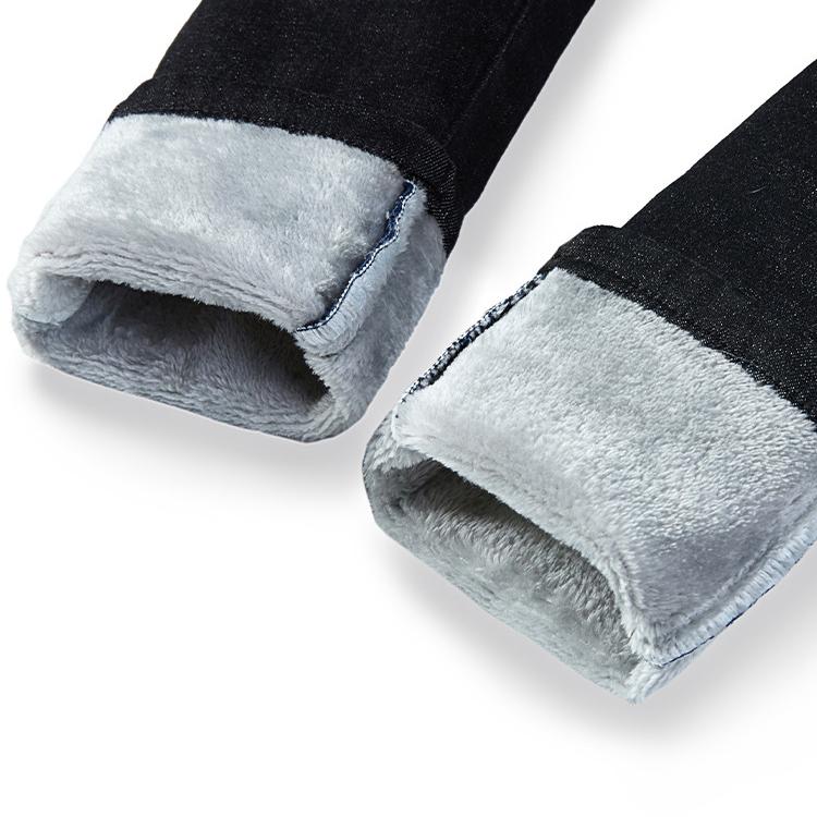 Женские джинсы из утолщенного флиса, с высокой посадкой, облегающие, универсальная верхняя одежда, зимние, эластичные, облегающие брюки, удобные, осенне-зимние