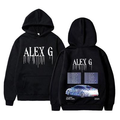 Худи Alex G Tour 2025 для мужчин и женщин, повседневная толстовка, мужской спортивный костюм оверсайз с капюшоном, модные флисовые хлопковые худи.