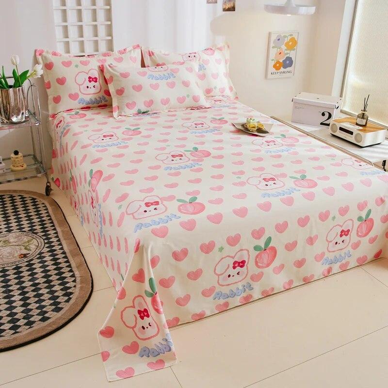 Простая хлопковая простыня с принтом, современная большая простыня, удобное студенческое покрывало, универсальная пылезащитная простыня Four Seasons