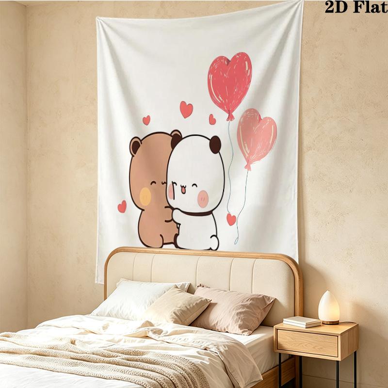 Bubu Dudu Wall Tapestry Aesthetic Wall Hanging Printed Fabric Blanket Decorative Tapestries For Bedroom Living Room Home Decor