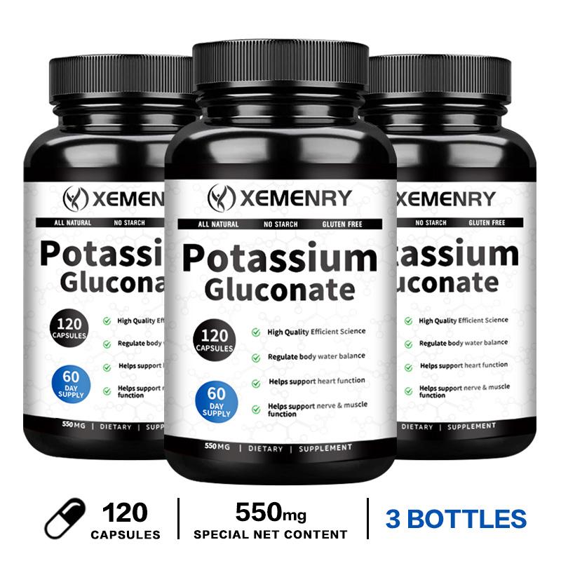 Xemenry - 550 mg Potassium Gluconate Supplement - Nervous System Health
