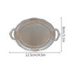 Круглый металлический поднос для фруктов, торта, десерта, подноса, ювелирного изделия, сережек, ожерелий, колец, хранения, миски, украшения, соусницы