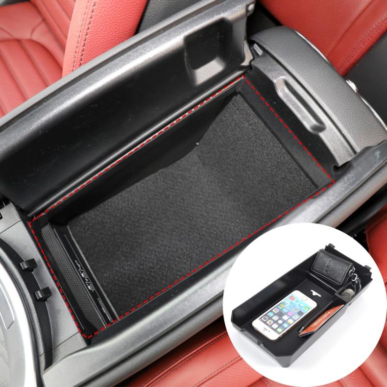 Car Armrest Storage Box Central Control Hidden Storage Box Car Organizers For Mercedes Benz C G Class W205 W204 W463 2015-2021