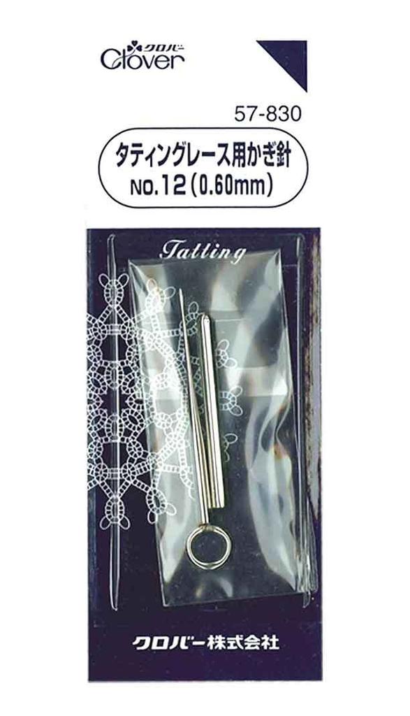Крючок для плетения кружева таттинг Clover №. 12, Хвостовик 0,6 мм, 57-830