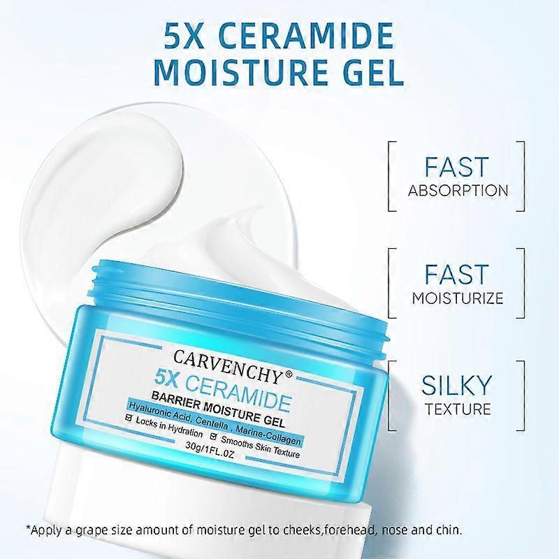 Barrier Repair Cream, Hyaluronic Acid 5x Ceramide Daily Moisturizer Face Cream for All Skin Types,Deep hydration,Revitalize for gentle and improve ski