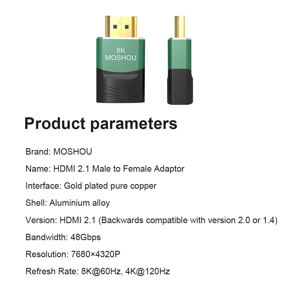 8K HDMI 2.1 Кабель-адаптер "папа-мама" Кабель-конвертер для HDTV PS4 PS5 Ноутбук 4K HDMI удлинитель "мама-мама"