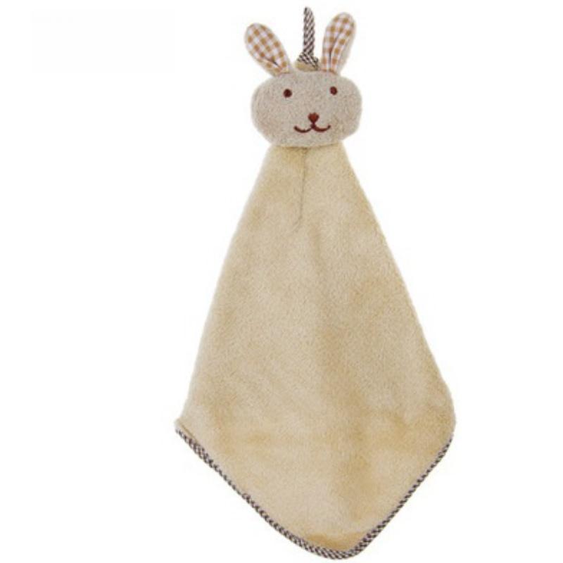 Креативное и милое маленькое кроличье утолщенное и подвесное коралловое плюшевое супервпитывающее полотенце для протирания головы кролика, полотенце для протирания, подвесное полотенце