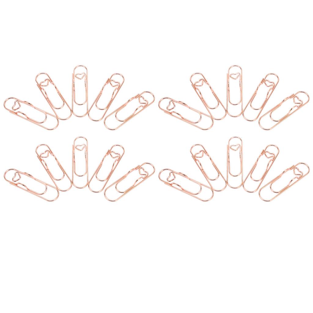 20pcs Pen Clips Metal Bookmark Paper Clip Stationery Tool Pen Holder Clips for Notebooks Book  