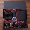 Personalized Boutique Gift Set: Business Watch, Leather Strap, Glasses, Leather Wallet