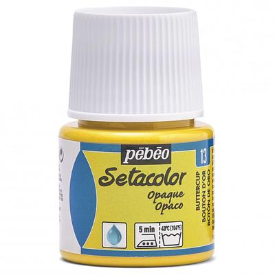 Краска для ткани Pebeo, может рисовать на темных тканях Seta Color, непрозрачный цвет 45 мл, цвет лютик 13