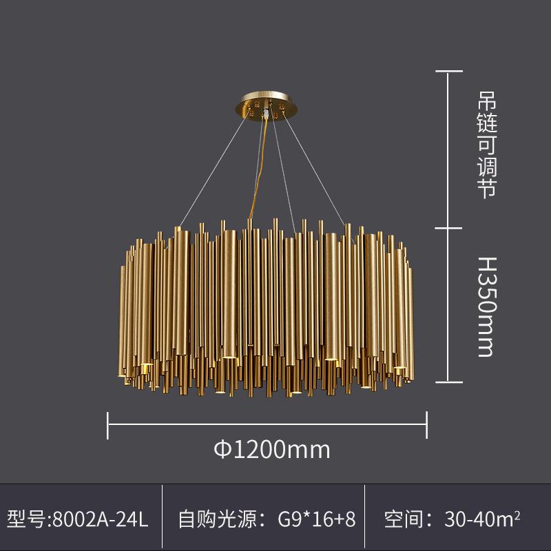 Люстра для гостиной Вилла дуплекс современная простая из нержавеющей стали креативная люстра внутреннее освещение светодиодные светильники золото