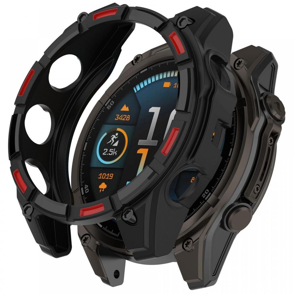 For Garmin Fenix 8 43mm TPU Watch Case Anti-Scratch Hollow Watch Frame Cover