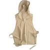 И Складной фартук, Унисекс, Взрослый, Длина 72 см, С капюшоном, Нагрудник, Бежевый, 72211