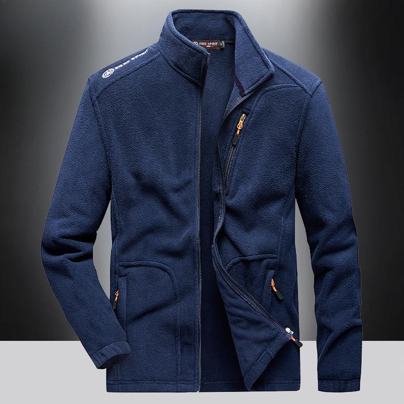 Осенняя и зимняя одежда для активного отдыха из флиса Мужская флисовая ветрозащитная кардиганная дышащая куртка Куртка Куртка мужская