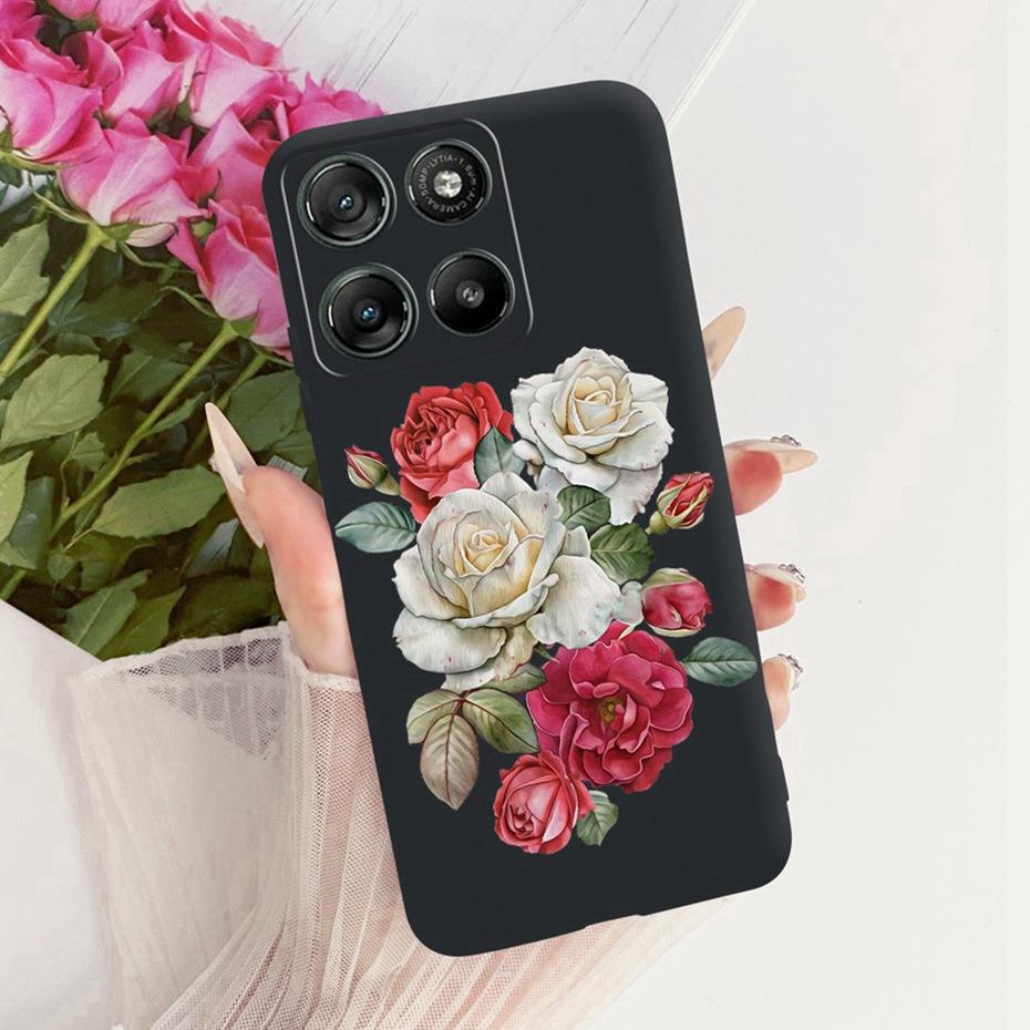 Модный Чехол с Буквой для Телефона Motorola Moto G77 G67 Задняя Крышка Для MOTO G67 G77 5G Мягкие Черные Силиконовые Чехлы