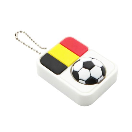 Football Clicker Fidget Toy with Ball Chain Stress Relief National Flag Football Decompression Button Keychain Pendant Backpack Charm Fans Gift