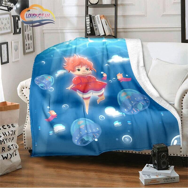 Ponyo on the Cliff, милое мультяшное одеяло Миядзаки Хаяо, одеяло из анимационной серии, одеяло «Четыре сезона» для детей и взрослых