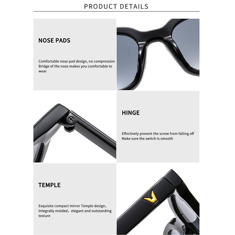 Солнцезащитные очки UV400 Прямоугольные очки Унисекс Винтажные мужские популярные корейские оттенки Высококачественные модные солнцезащитные очки ярких цветов Ювелирные аксессуары