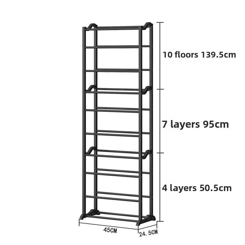 Multilayer Wavy Shoe Rack Home/Dorm - Space Saving Detachable Shoe Organizer for Entryway Holds 8-15 Pairs, Sturdy & Lightweight