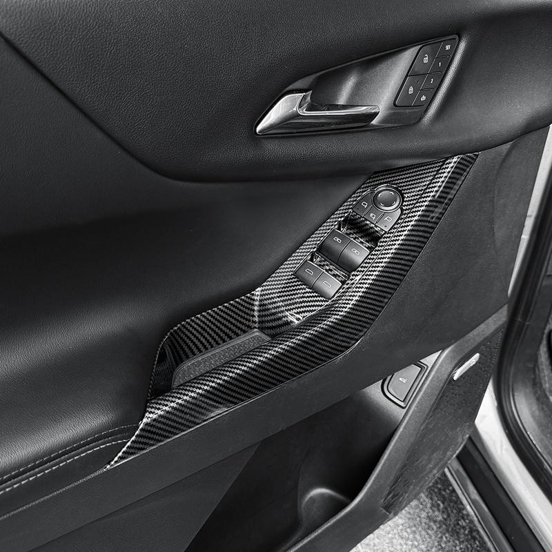 For Chevrolet Equinox 2025 2026 Carbon Fiber Window Button Frame Cover Trim Automotive Interior Accessories LHD