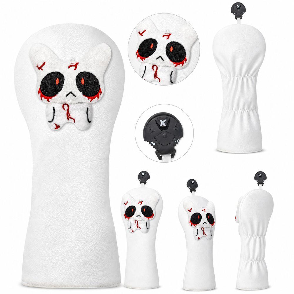 Durable Golf Head Covers White Golf Putter Cover Stylish Golf Club Cover Golf Course