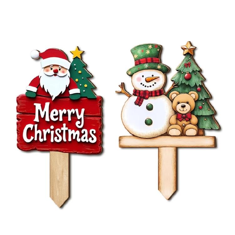 Handcrafted Santa Holiday Welcome Sign Natural Wood Door Plaque Easy Setups Christmas Decoration For Family
