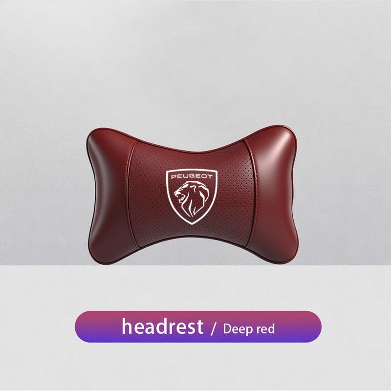Peugeot Car Seat Headrest Auto Logo Neck Pillow Accessories For Peugeot 208 308 206 307 207 3008 407 508 2008 5008 406 408 607