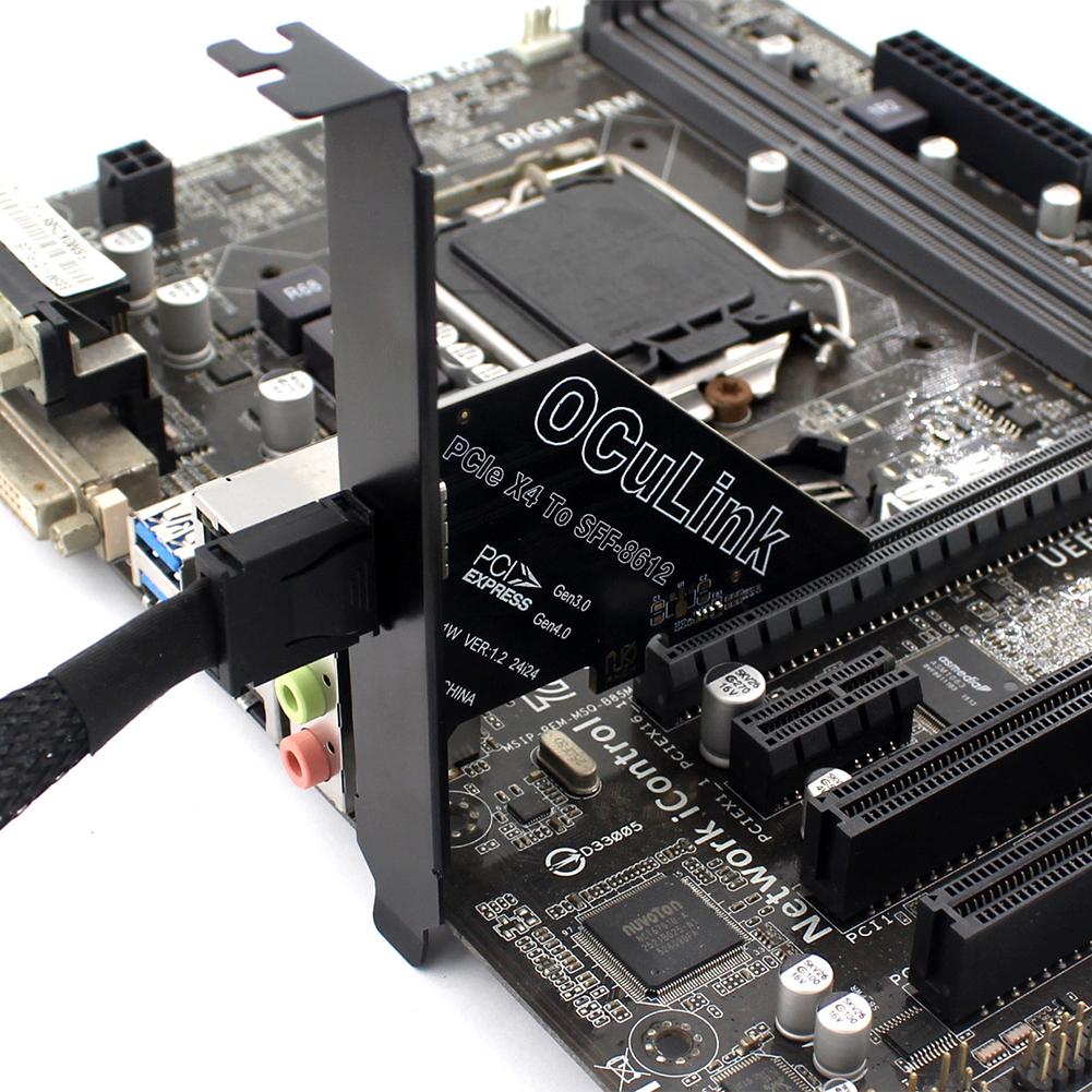 1 шт. Карта-адаптер PCIe в SFF 8611&8612 PCI Express PCI-E X4/X1 Карта-конвертер SSD PCIe X4/X1 SSD в U.2 OCUlink SFF-8612 Адаптер